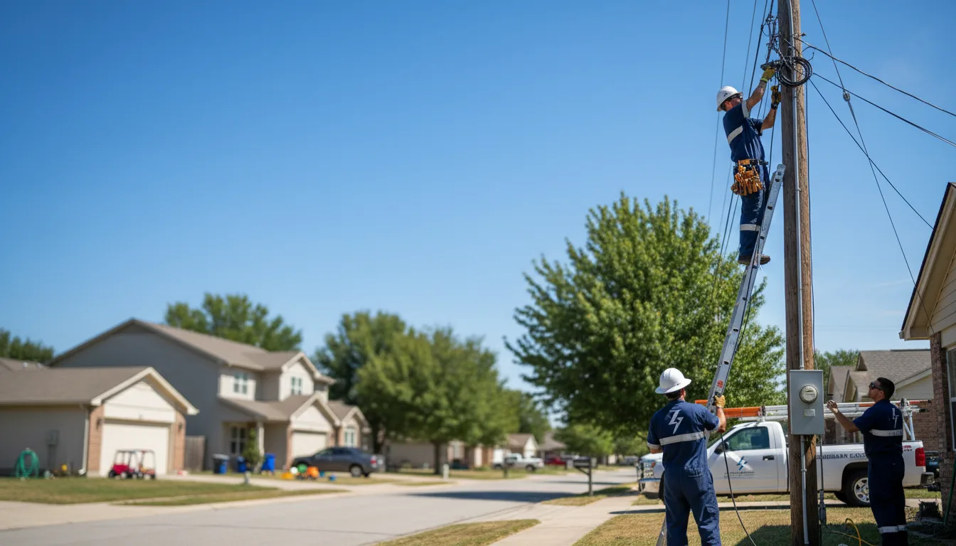 Residential electrician providing installation services in Manchester, OK